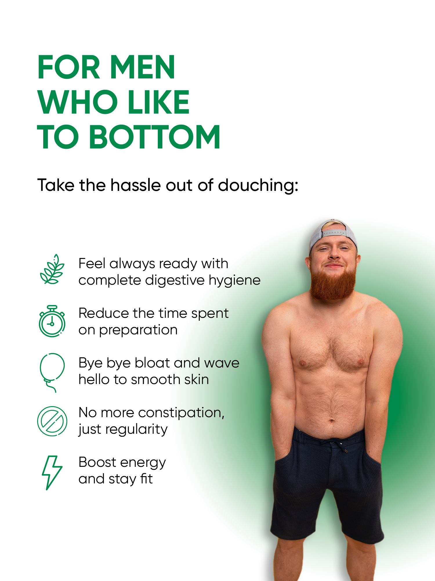 BOTTOM 90 CAPSULES - MAKE DOUCHING QUICK AND EASY - EVENT-BASED 21 DAYS SUPPLY