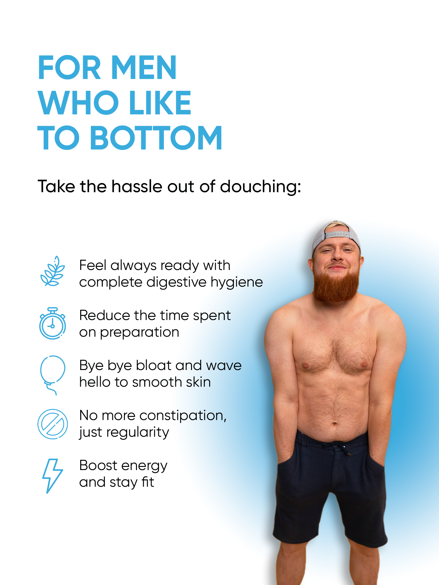 BOTTOM 180 CAPSULES - MAKE DOUCHING QUICK AND EASY - 1 MONTH SUPPLY